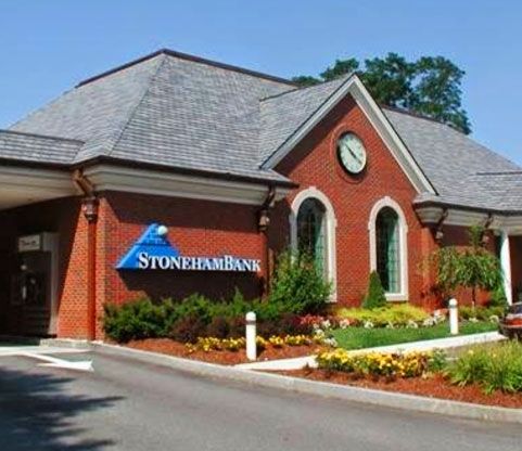 StonehamBank Branch Billerica office building with landscape in front of it